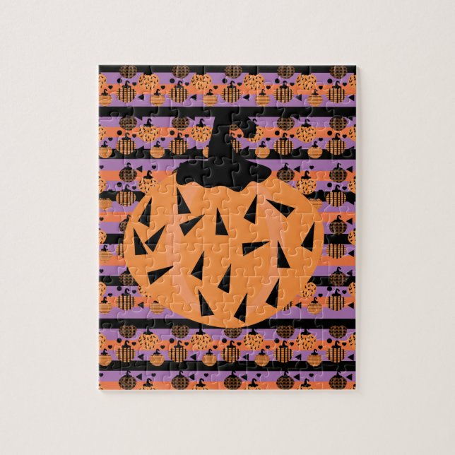 Huge Halloween Pumpkin Geometrical Pattern Jigsaw Puzzle (Vertical)