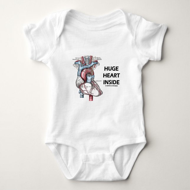 Huge Heart Inside Baby Bodysuit (Front)