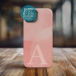 Huge Monogram - Danish Pastels Circles and Swirls iPhone 16 Case<br><div class="desc">Neutral pink and pink mauve colours with a modern serif font for your monogram or other text. If your art still needs to be adjusted, click on the Customize This button. This will take you to a design area where you can move things around and even change fonts or colour....</div>