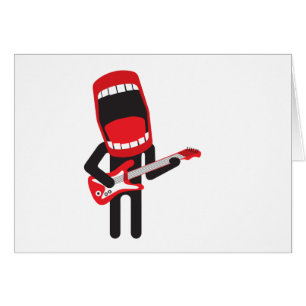 huge mouth guitar player