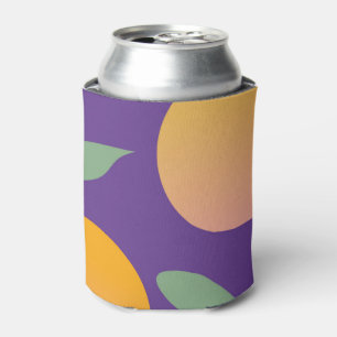 Huge Oranges Purple Pattern Can Cooler