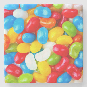Huge Pile of Candy Jelly Beans Stone Coaster