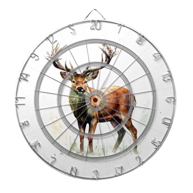 Huge Racked Deer  Dartboard (Front)