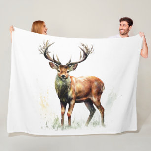 Huge Racked Deer Fleece Blanket
