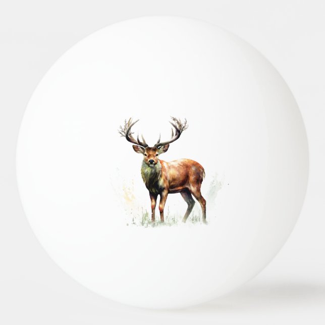 Huge Racked Deer  Ping Pong Ball (Front)
