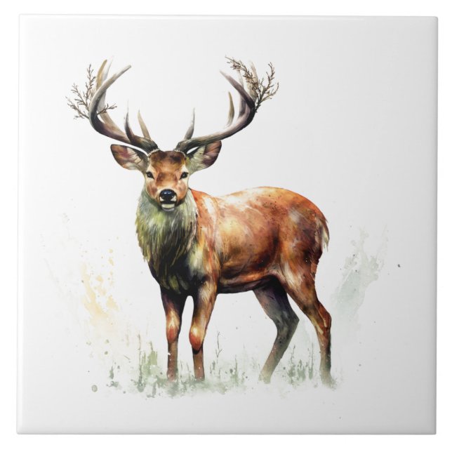 Huge Racked Deer  Tile (Front)