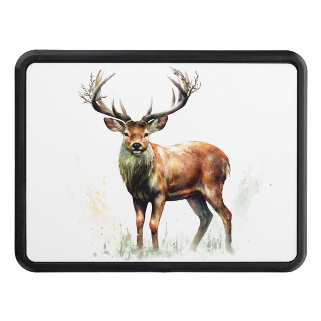 Huge Racked Deer  Trailer Hitch Cover (Front)