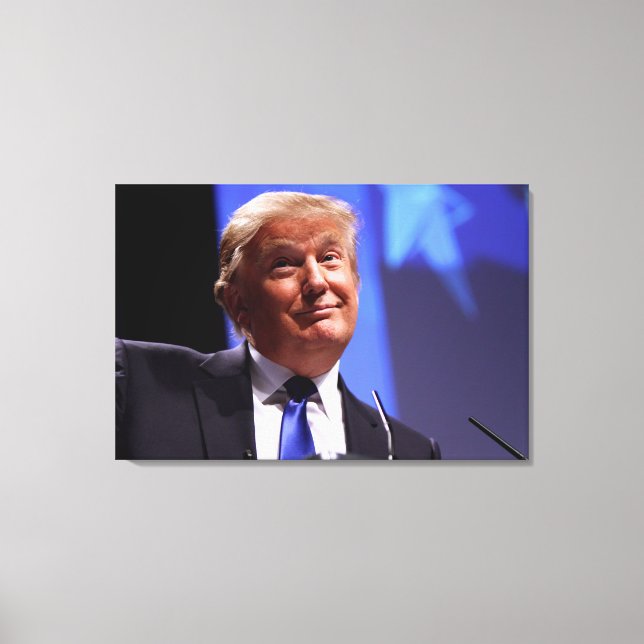 HUGE SMILING DONALD TRUMP CANVAS PRINT (Front)