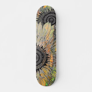 Huge Sunflower Skateboard 