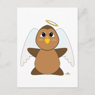 Huggable Angel Brown Owl Postcard