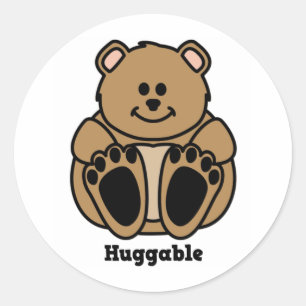 Huggable Bear Classic Round Sticker