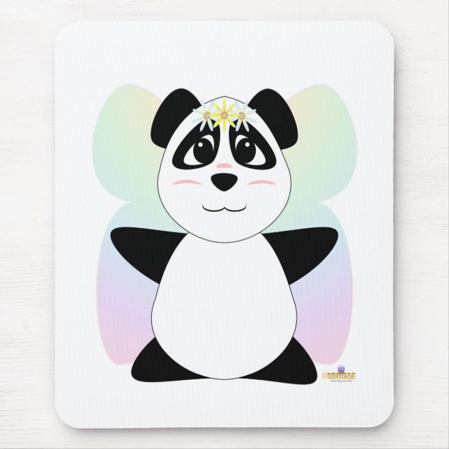 Huggable Fairy Panda Bear Mouse Pad (Front)