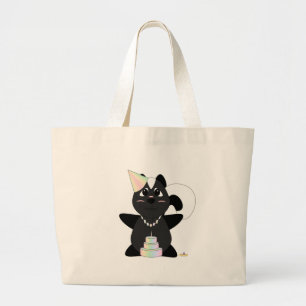 Huggable Pastel Birthday Skunk Large Tote Bag