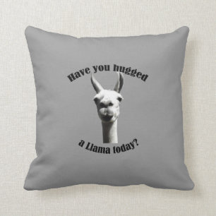 Hugged a Llama Throw Pillow