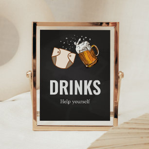 Huggies and Chuggies Baby Shower Drinks Poster