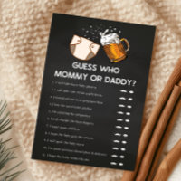 Huggies and Chuggies Baby Shower Guess Who Game