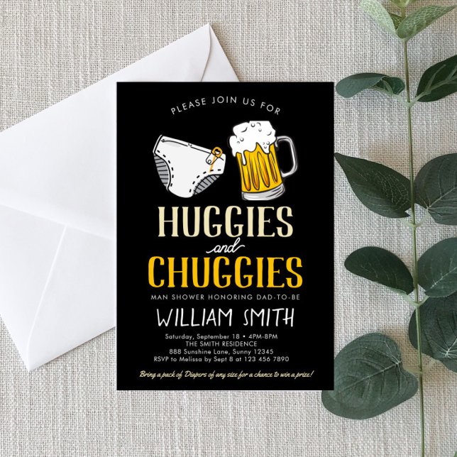 Huggies and Chuggies Baby Shower Invitation (Creator Uploaded)