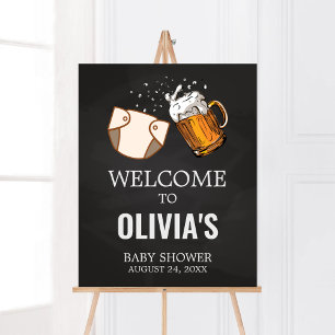 Huggies and Chuggies Baby Shower Welcome Poster