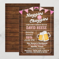 Huggies and Chuggies Dad Diaper Party Invitation
