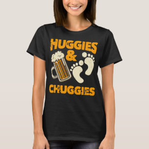 Huggies and Chuggies Funny Future Father Party Gif T-Shirt