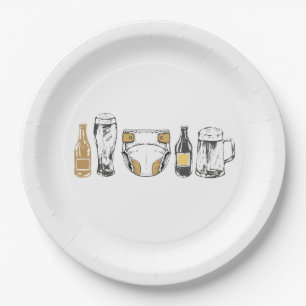 Huggies and Chuggies Paper Plate