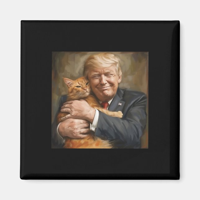Hugging An Orange Cat 2024  Magnet (Front)