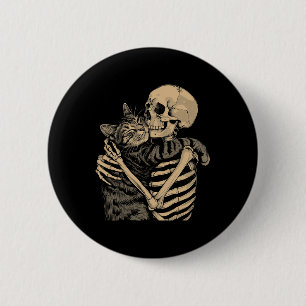 Hugging Cat Halloween Cat Lover Cat Mom Dad  2 Inch Round Button