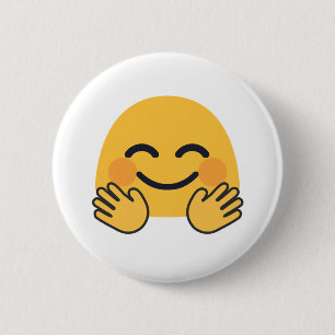 Hugging Emoji 2 Inch Round Button
