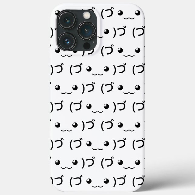 Hugging Emoticon (づ ◕‿‿◕ )づ Japanese Kaomoji Case-Mate iPhone Case (Back)