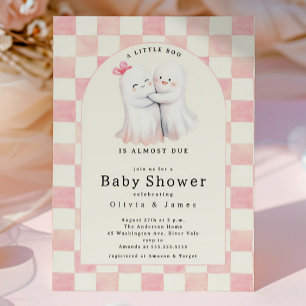 Hugging Ghost Couple Baby Shower  Invitation