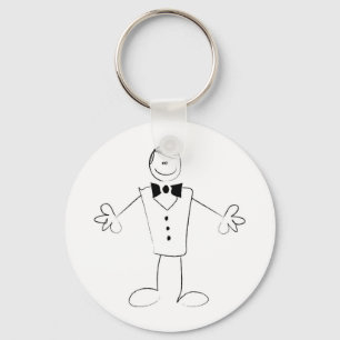 Hugging Groom With Open Arms Keychain