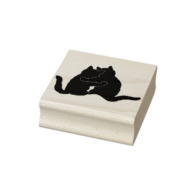Hugging Kittens Rubber Stamp (Stamp)