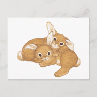 Huggy Bunnies Postcard