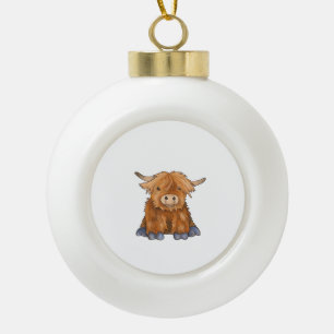 Huggy Harry - Part of my Fluffy Friends Series Cla Ceramic Ball Christmas Ornament