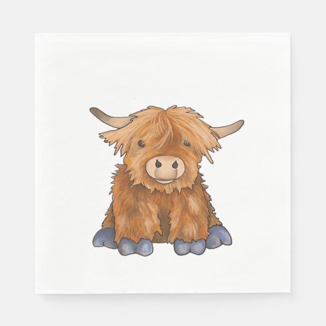 Huggy Harry - Part of my Fluffy Friends Series Cla Napkin (Front)