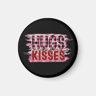 Hugh and Kisses black backgrounds Magnet