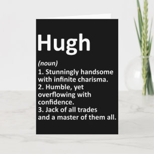 Hugh Definition Personalized Name Funny Birthday G Card