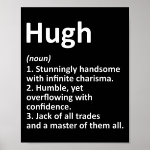 Hugh Definition Personalized Name Funny Birthday G Poster