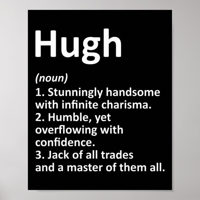 Hugh Definition Personalized Name Funny Birthday G Poster (Front)