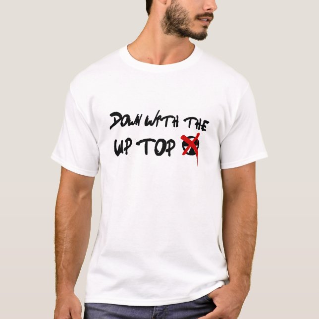 Hugh Howey Down with the Up Top Shirt (Front)