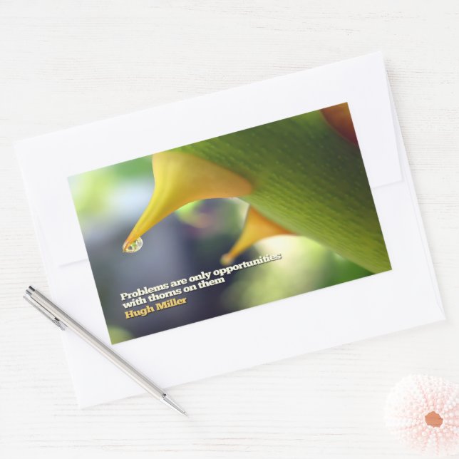 Hugh Miller Inspirational Quote "Opportunities" Sticker (Envelope)