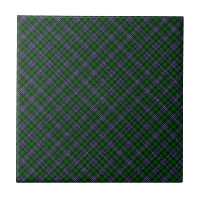 Hughes Clan Tartan Designed Print Tile (Front)