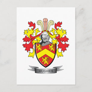 Hughes Coat of Arms Postcard