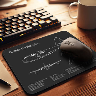 Hughes H-4 Hercules Spruce Goose - Airplane Plans Mouse Pad