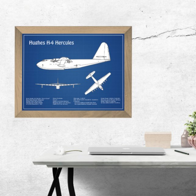 Hughes H-4 Hercules Spruce Goose - Airplane Plans  Photo Print (Creator Uploaded)