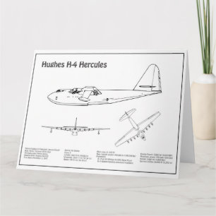 Hughes H-4 Hercules Spruce Goose - Airplane Plans  Thank You Card