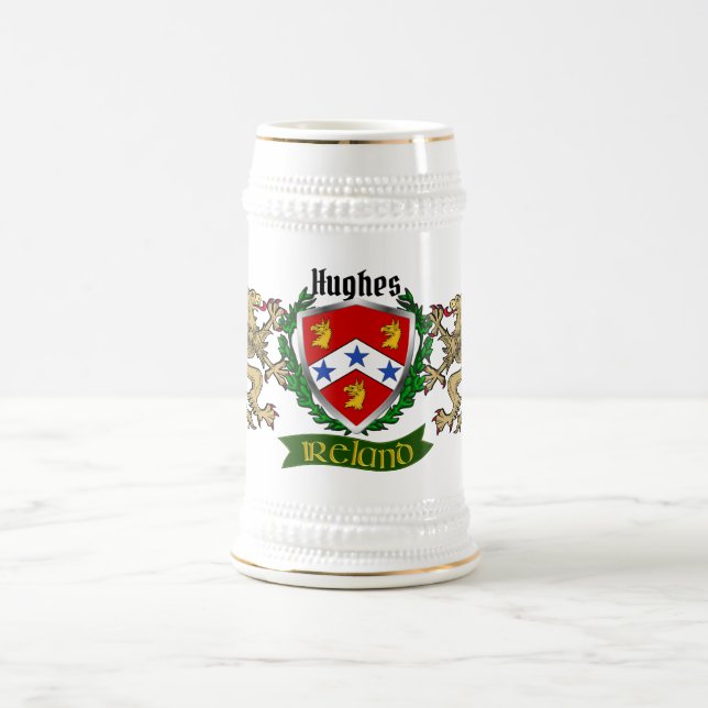 Hughes Irish Shield Beer Stein (Center)