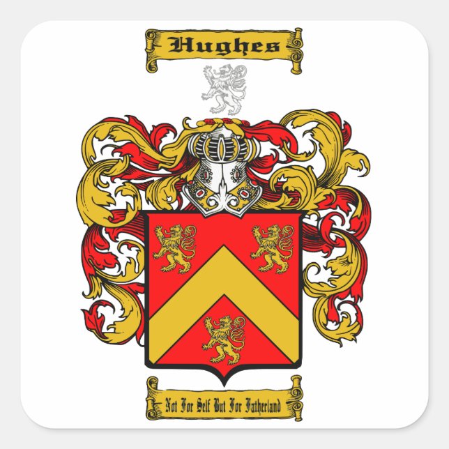 Hughes (Irish) Square Sticker (Front)