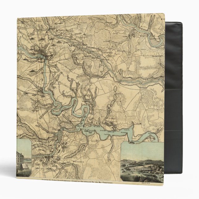 Hughes Military Map Of Richmond and Petersburgh Binder (Front/Inside)