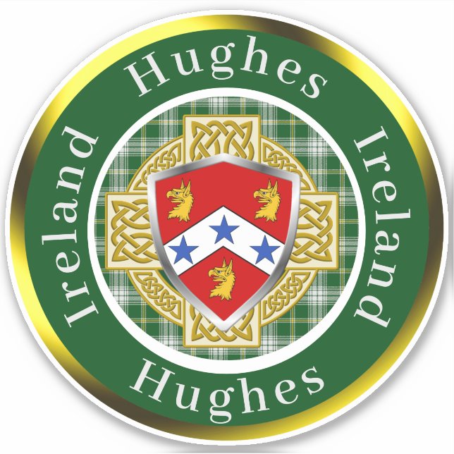 Hughes Shield & Celtic Cross Personalized (Front)